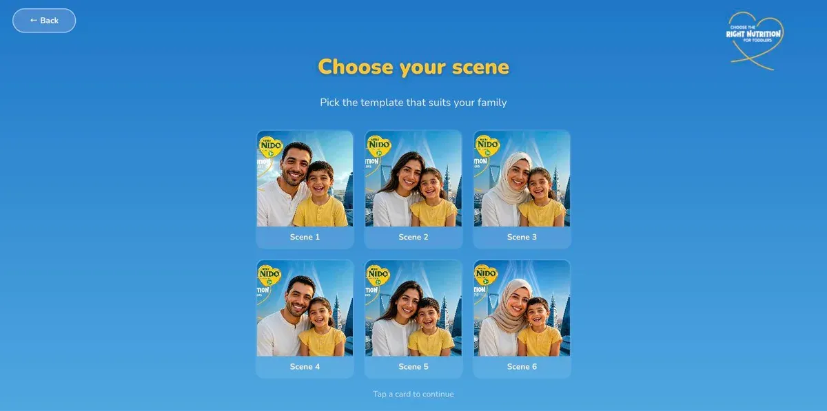 The NIDO kiosk showing the QR pairing screen
